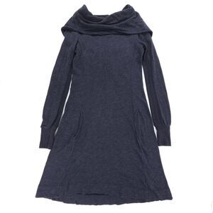 STANDARD James‎ Perse Cowl Neck Draped Hoodie Sweater Dress Lagenlook Athleisure